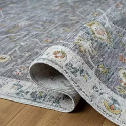 Gray Ivory Area Rug, 5x8