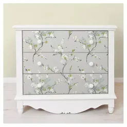 Gray Japanese Blossom Peel & Stick Wallpaper