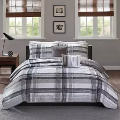 Gray Jax Plaid 4-pc. Twin/Twin XL Comforter Set