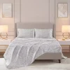 Gray Leopard Print Satin 4-pc. King Sheet Set