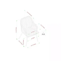 Gray Lily Upholstered Dining Chairs, Set of 2