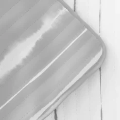 Gray Linear Reversible 3-pc. Queen Quilt Set