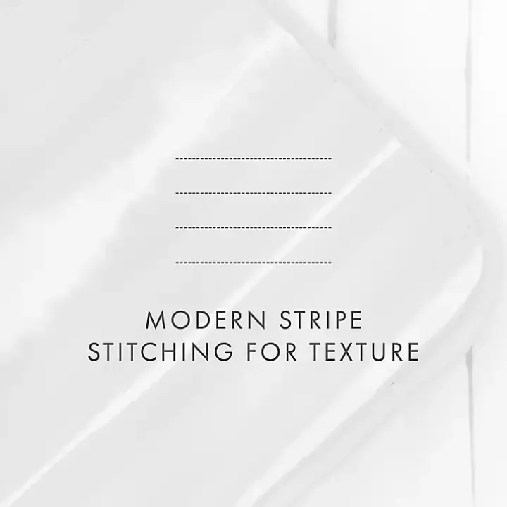 Gray Linear Reversible 3-pc. Queen Quilt Set