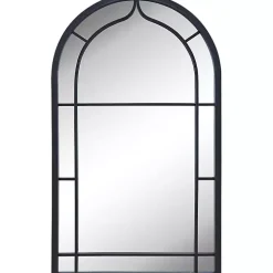 Gray Metal Arched Mirror