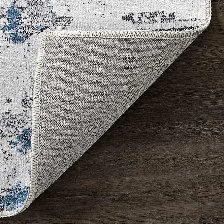 Gray Modern Abstract Washable Runner