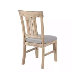 Gray Natural Wooden Sonoma Dining Chairs, Set of 2