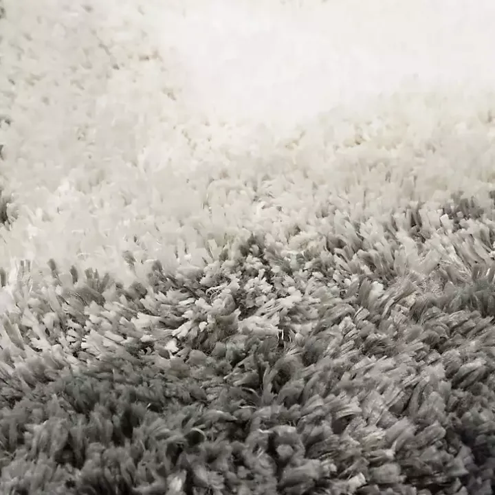 Gray Ombre Border Bath Mat, 2x3