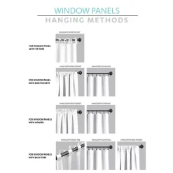 Gray Ombre Stripe Curtain Panel Set, 95 in.