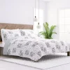 Gray Patchwork Reversible 3-pc. King Quilt Set