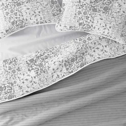 Gray Patchwork Reversible 3-pc. King Quilt Set