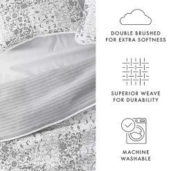 Gray Patchwork Reversible 3-pc. King Quilt Set