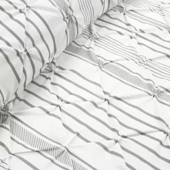 Gray Pintuck Stripe King 5-pc. Comforter Set