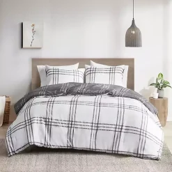 Gray Plaid Dayton 3-pc. Full/Queen Comforter Set