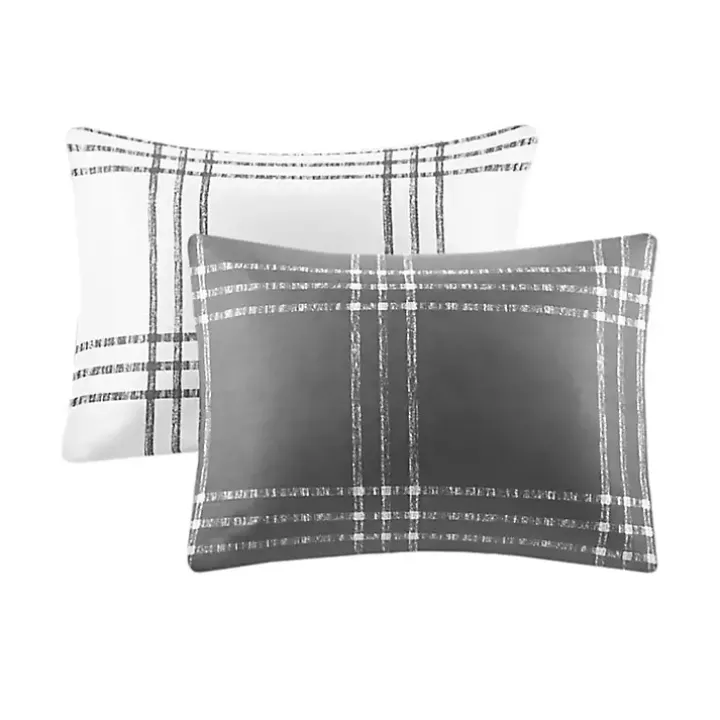 Gray Plaid Dayton 3-pc. Full/Queen Comforter Set