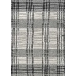 Gray Plaid Emily Henderson x RugsUSA Area Rug, 3x5