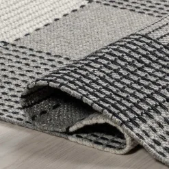 Gray Plaid Emily Henderson x RugsUSA Area Rug, 3x5