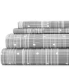 Gray Plaid Polka Dot 3-pc. Twin Sheet Set