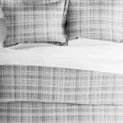 Gray Plaid Polka Dot 2-pc. Twin Duvet Cover Set