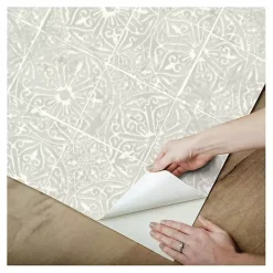 Gray Provincial Tiles Peel & Stick Wallpaper