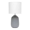 Gray Purled Ceramic Table Lamp