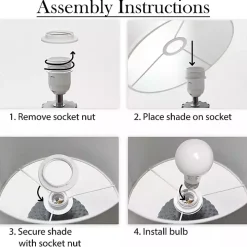 Gray Purled Ceramic Table Lamp