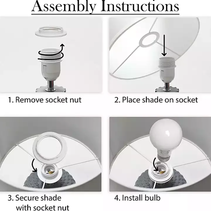 Gray Purled Ceramic Table Lamp