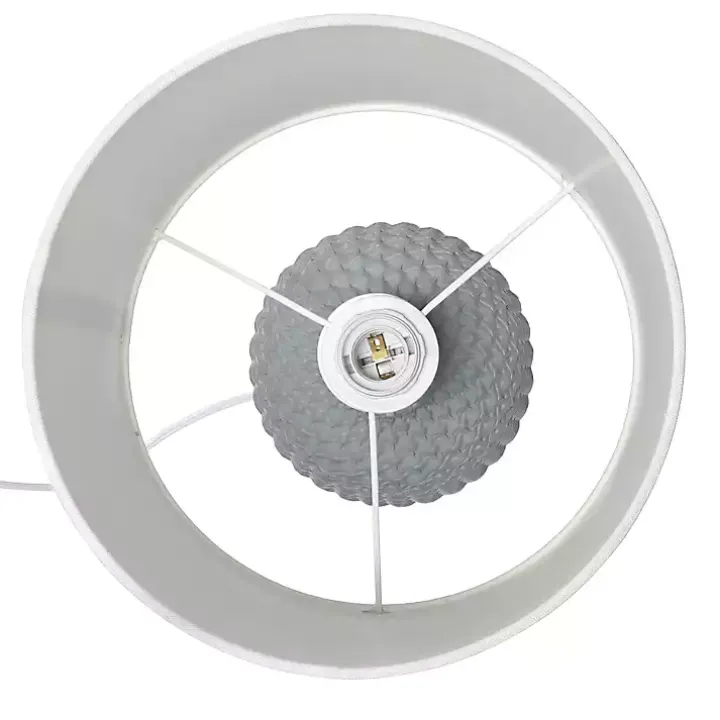 Gray Purled Ceramic Table Lamp