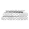 Gray Quatrefoil 4-pc. Queen Sheet Set