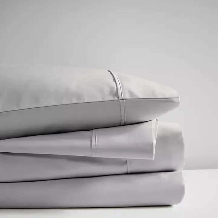 Gray Rich Cooling Cotton Queen Sheet Set
