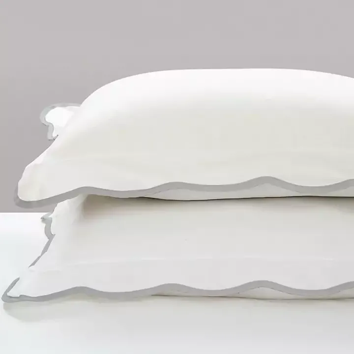 Gray Scalloped Edge 3-pc. King Comforter Set