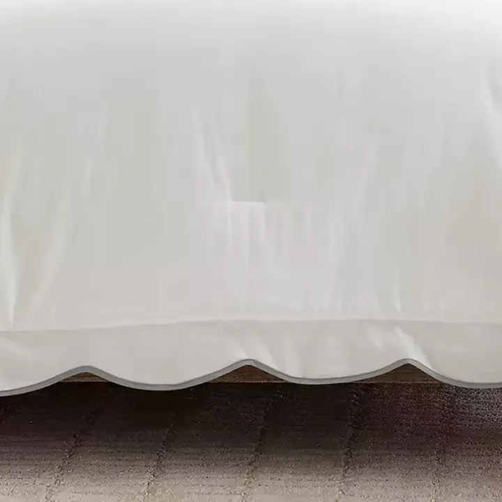 Gray Scalloped Edge 3-pc. King Comforter Set