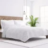 Gray Scalloped Reversible 3-pc. Queen Quilt Set