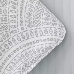 Gray Scalloped Reversible 2-pc. Twin Quilt Set