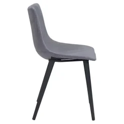 Gray Scooped Daniel Dining Chairs, Set of 2