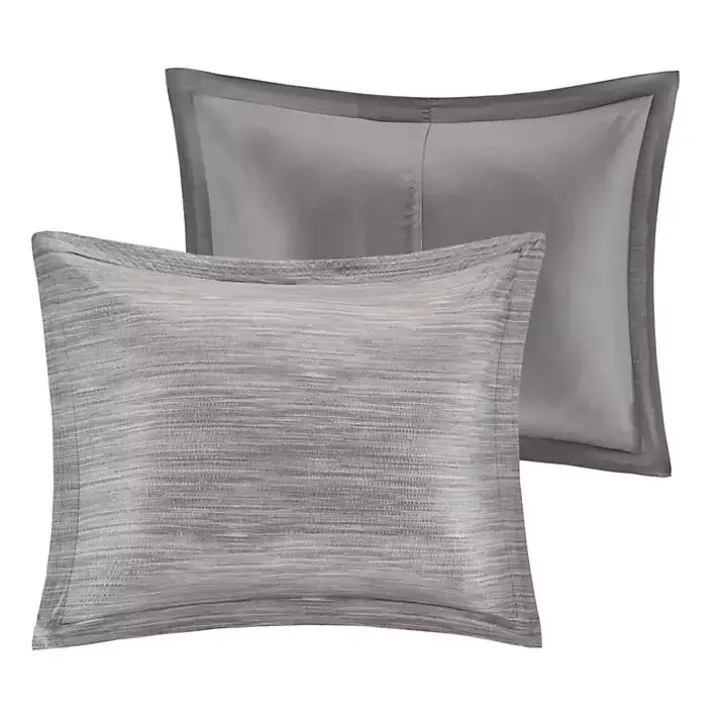 Gray Seersucker 7-pc. King Comforter Set