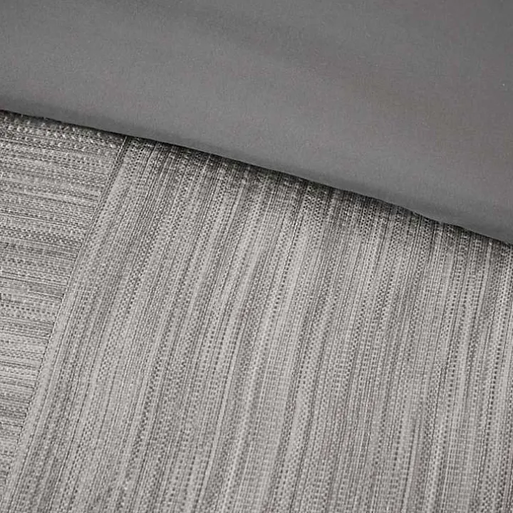 Gray Seersucker 7-pc. King Comforter Set