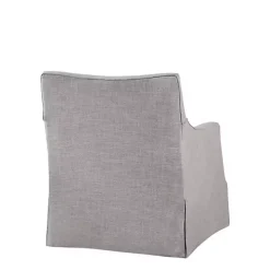 Gray Skirted Swivel Martha Stewart Accent Chair