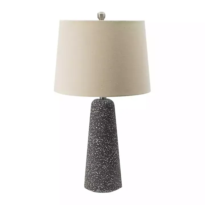 Gray Speckled Stone Table Lamp