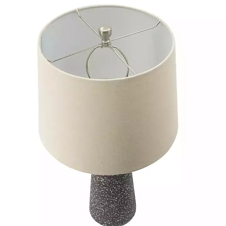 Gray Speckled Stone Table Lamp