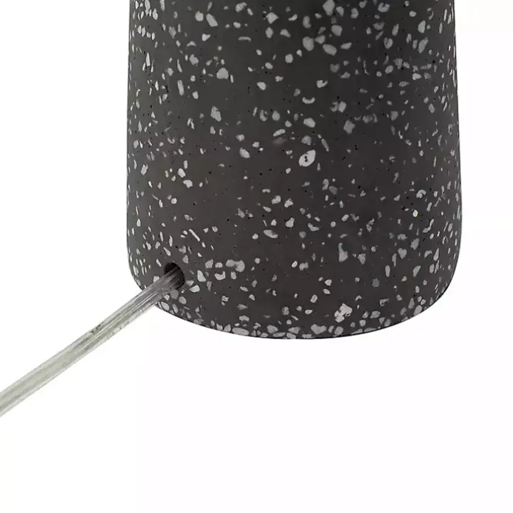 Gray Speckled Stone Table Lamp
