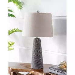 Gray Speckled Stone Table Lamp