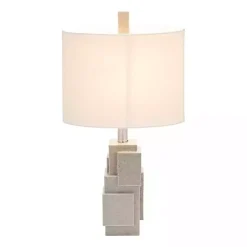 Gray Stacked Blocks Table Lamp