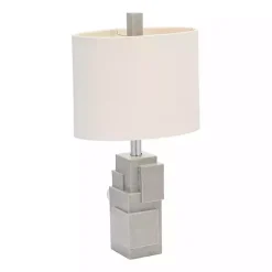 Gray Stacked Blocks Table Lamp