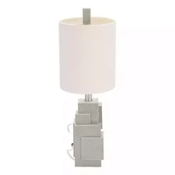 Gray Stacked Blocks Table Lamp