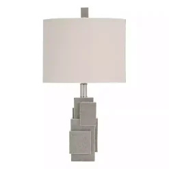 Gray Stacked Blocks Table Lamp