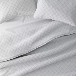 Gray Stitched Diamond 3-pc. King Quilt Set