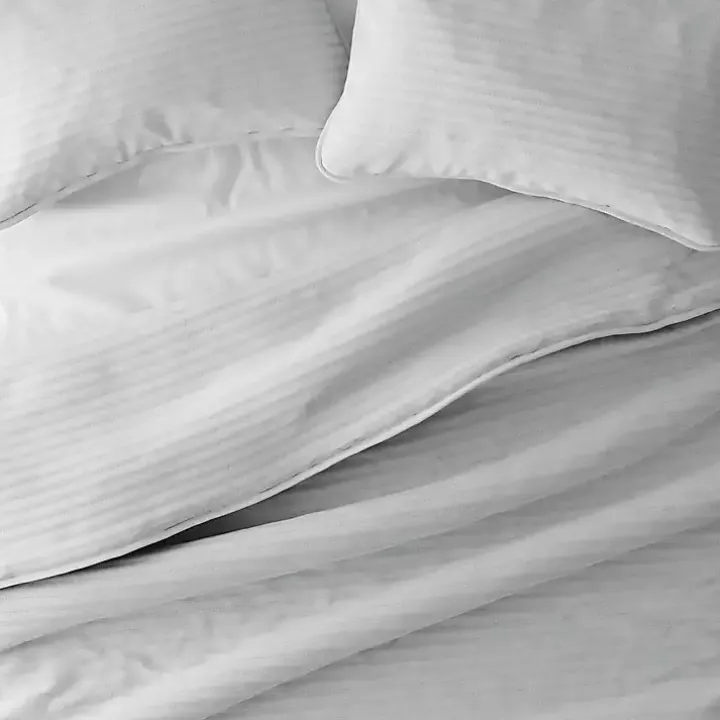 Gray Stitched Stripes 3-pc. King Quilt Set