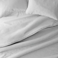 Gray Stitched Stripes 3-pc. Queen Quilt Set