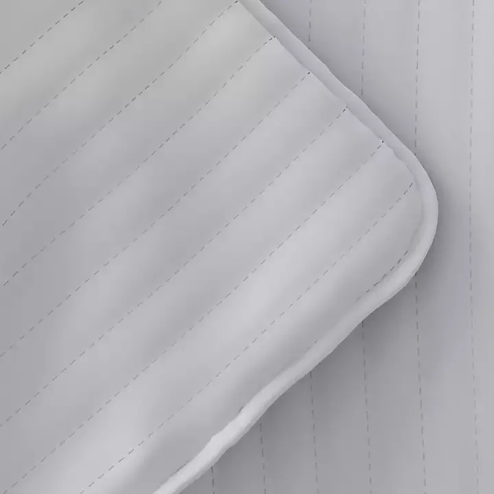 Gray Stitched Stripes 3-pc. King Quilt Set