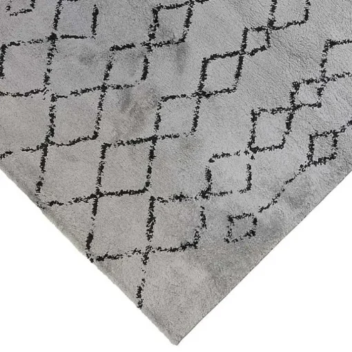 Gray Striped Diamond Area Rug, 8x10